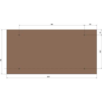 Unicraft Arbeitsplatte  Buche-Multiplex 1250 x 800 mm